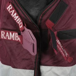 Rambo Summer Series Turnout 0g Grey/Burgundy -Goedkope Paard Liefde Winkel agradi 44599767 2.acda44