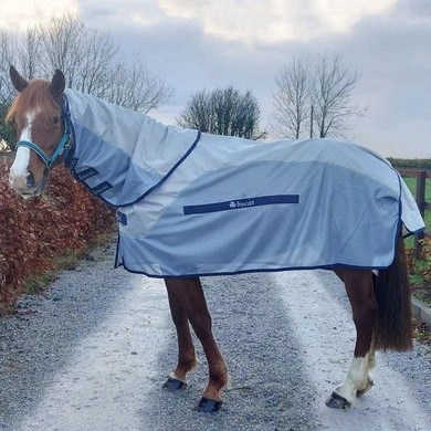 Bucas Buzz-Off Rain & Neck Zilver/Blauw 145/198 3 Bucas Buzz-Off Rain & Neck Zilver/Blauw 145/198