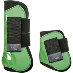 HKM Peesbeschermers & Strijklappen Genua Set Grasgroen/zwart