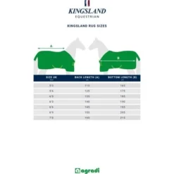 Kingsland Vliegendeken Top Notch Met Halsstuk Navy 135/185 -Goedkope Paard Liefde Winkel maattabel rugsizes kingsland stal regen outdoor.d56d26